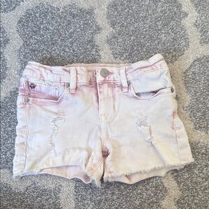 Hudson Jeans Pink Distressed Denim Shorts